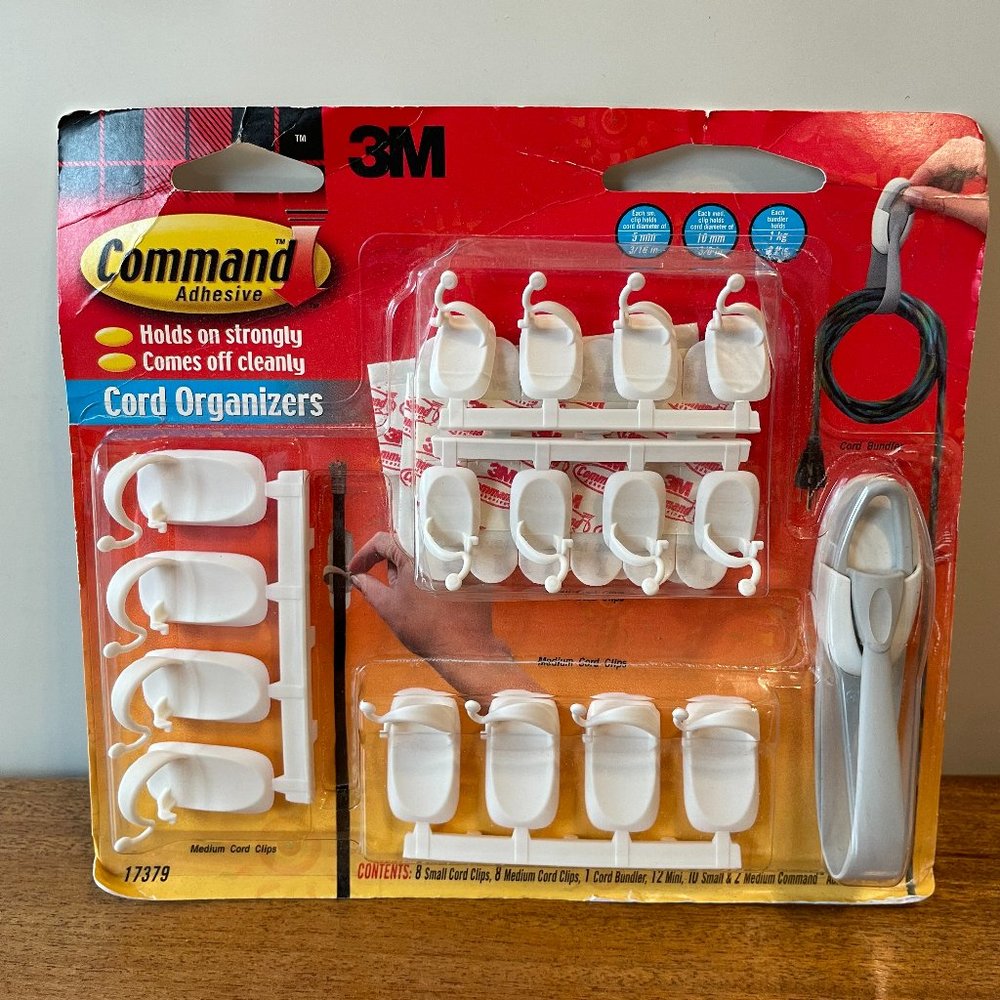NEW 3M Command Adhesive Cord Organizer kit, electronics, appliances, garage